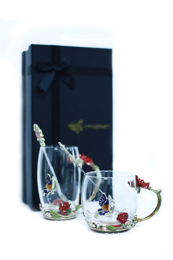 Enamel Glass Water Cups