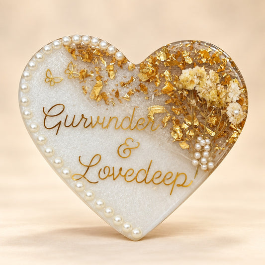 Custom Heart-Shaped Resin Home Decor