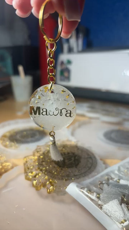 Handmade Eid Mubarak Resin Keychain