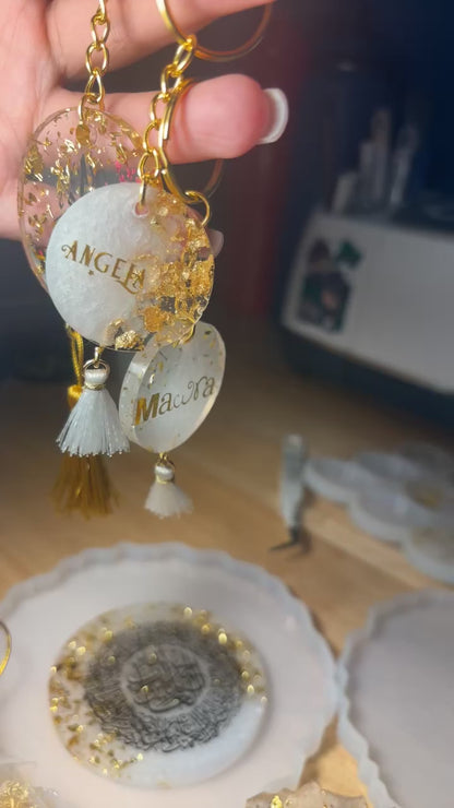 Handmade Eid Mubarak Resin Keychain
